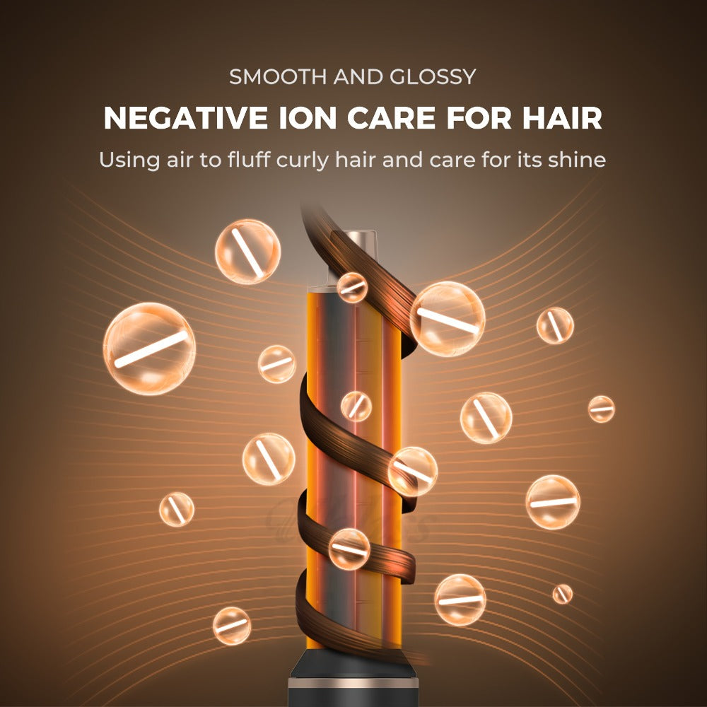 Hot Air Brush 5-in-1 Hair Dryer Brush with Round Barrel — Blow Dry, Curl, Straighten & Add Volume, 3 Heat Settings, One Step Hair Styler for All Hair Types, Salon Blowout at Home - product image 9