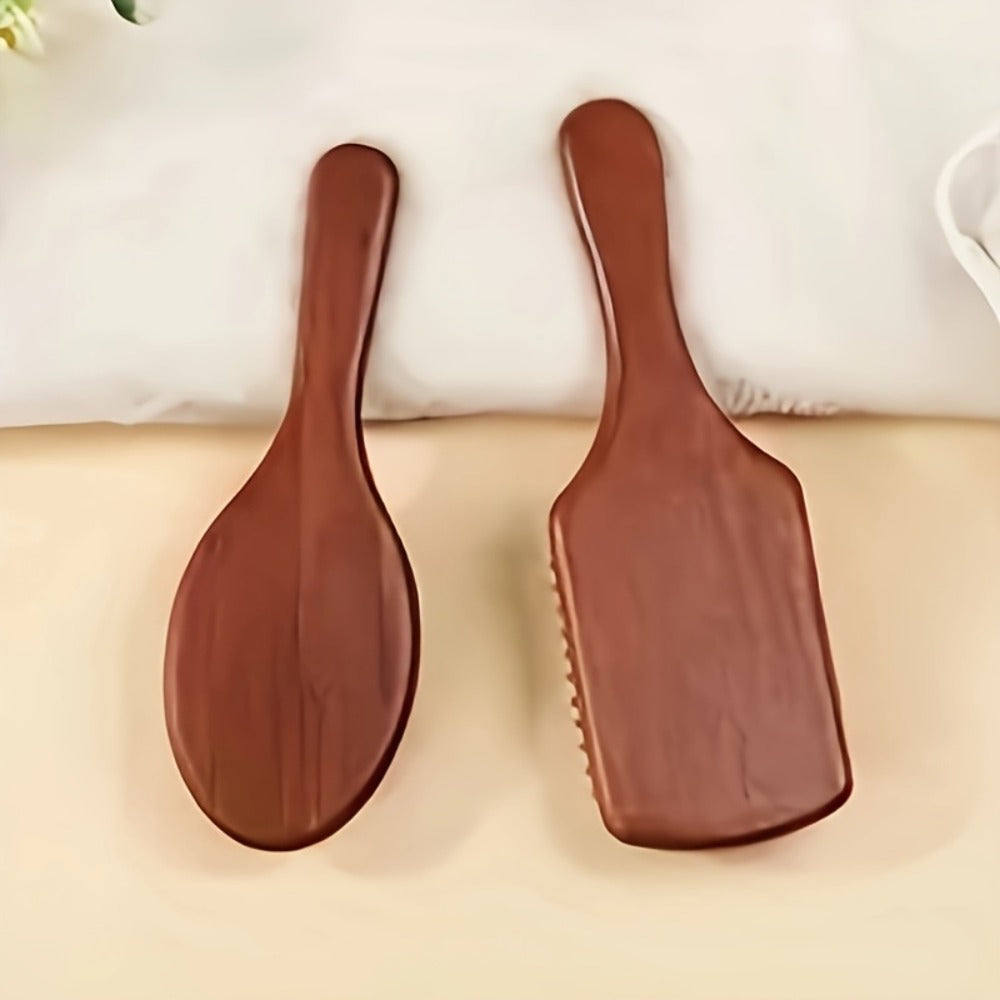 Personalized Engraved Wooden Hair Brush Custom Name - Handmade Bridesmaid Wedding Gift Mother's Day Teacher's Day Valentine's Day Gift for Women Round Square - product image 7