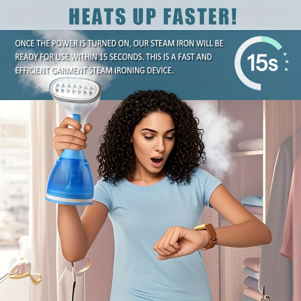 Handheld Garment Steamer 1500W with 9.47oz Removable Water Tank, Portable Fabric Steamer 30s Fast Heat-Up with Accessories Kit, Compact Mini Steam Iron for Clothes Home Travel Offi - product image 12
