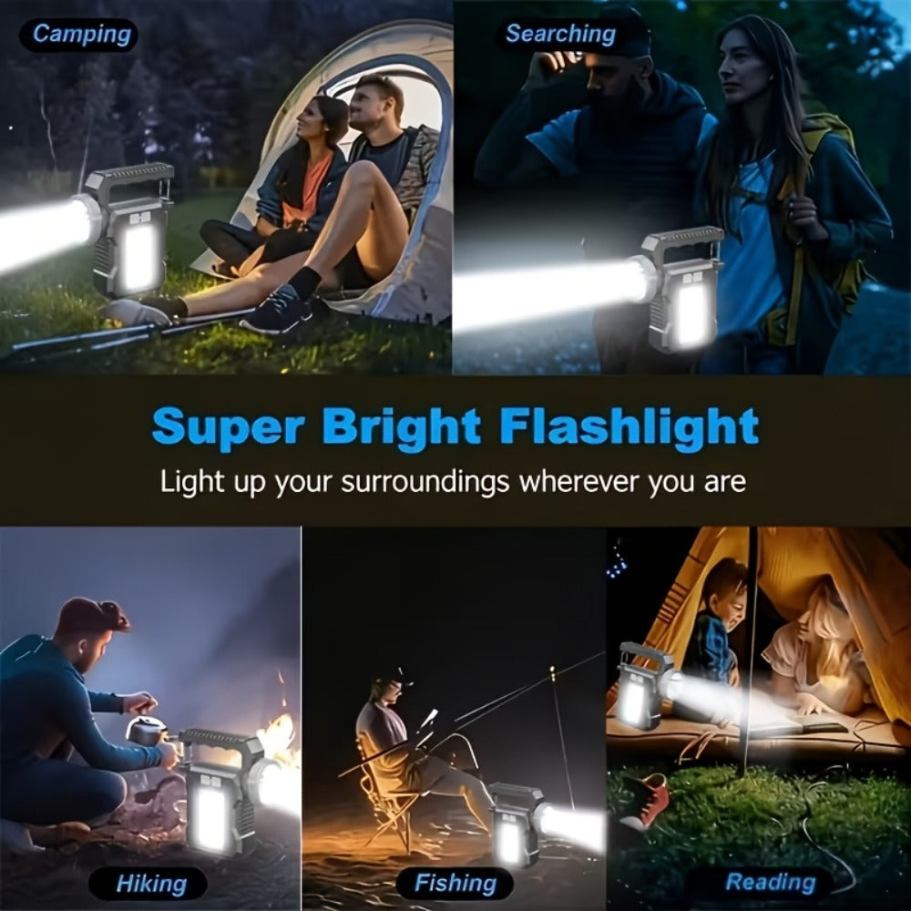 Solar Flashlight USB Rechargeable Ultra-Bright LED | 4 Lighting Modes Portable Solar Torch with Battery Indicator | Camping Hiking Emergency Night Fishing Outdoor Gift - product image 8