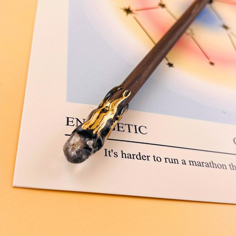 All 12 Signs Cosplay Scepter Witch Wand for Halloween, Christmas, Valentine's Day & Birthday Gift, Astrology Lover Gift for Her – Zodiac Crystal Magic Wand Handmade with Gift Box