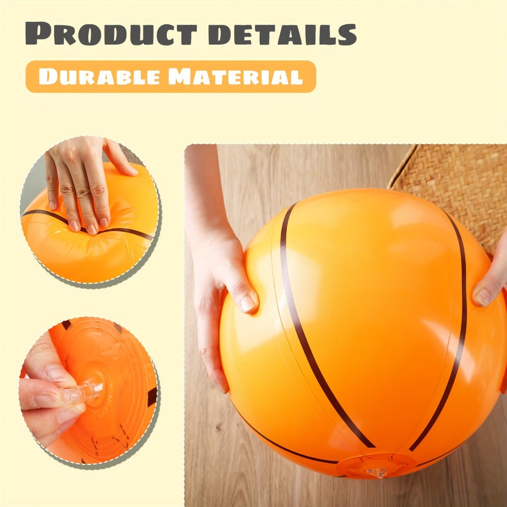 Sports Theme Party Supplies for Kids, Father’s Day Game Night Poolside Fun Bulk Balloon Balls | Inflatable Basketball Beach Ball 8 Pack 12 Inch for Birthday - product image 6