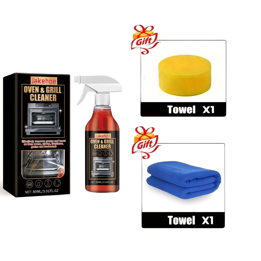 Oven Cleaner Foam Spray 3-Pack Heavy Duty Stove & Grill Degreaser Removes Stubborn Baked-On Grease Stains Gentle Formula Safe for Ovens Stoves Grills - product image 3