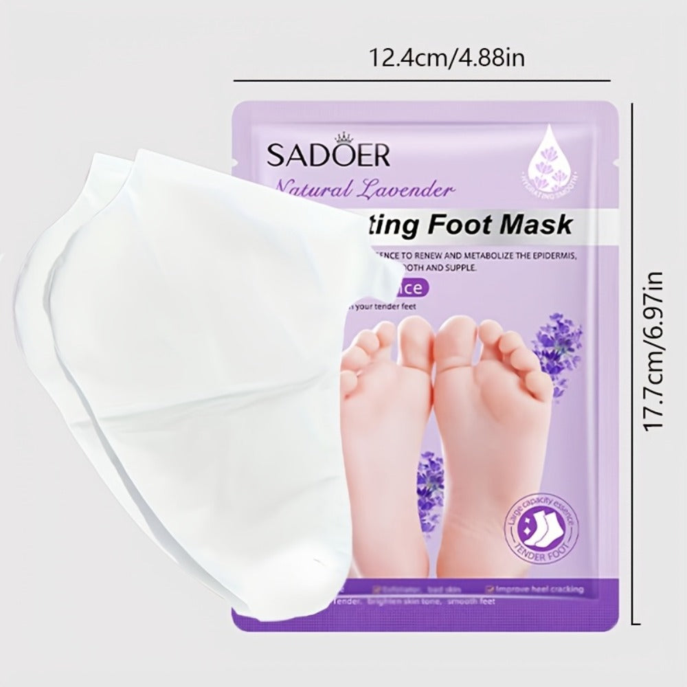 Lavender Foot Mask Socks Deep Hydrating Moisturizing Foot Care Treatment – Soft Smooth Skin, Portable Home Travel Spa, Value Pack 6 Pairs or 9 Pairs - product image 6