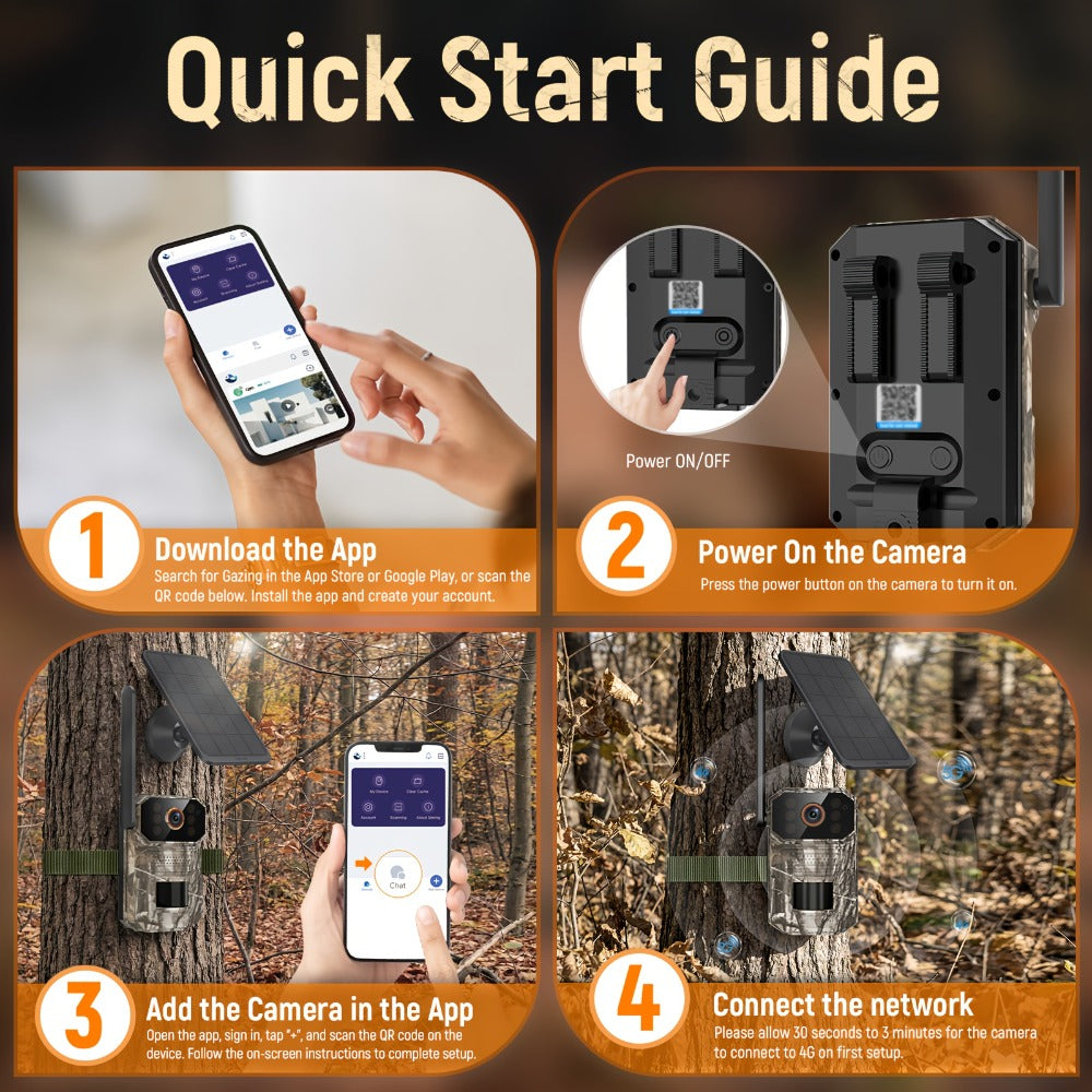 4G LTE Cellular Trail Camera with Solar Panel – 4K Wildlife Monitoring Camera, PIR Motion Sensor, Infrared Night Vision, Two-Way Voice, Remote Access, No WiFi Required, for Hunting - product image 8