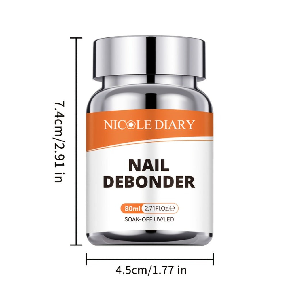 Press On Nail Debonder Remover 80ml — Fast 3-5 Second Soak-Off Liquid for False Tips, Rhinestone Glue Remover, No Damage Easy Dissolve, Professional Nail Care Tool for Women Home S - product image 4