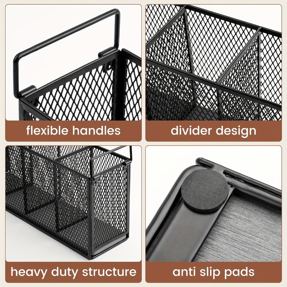 Kitchen Utensil Holder 4-Compartment Diatomaceous Earth Base Organizer - product image 6