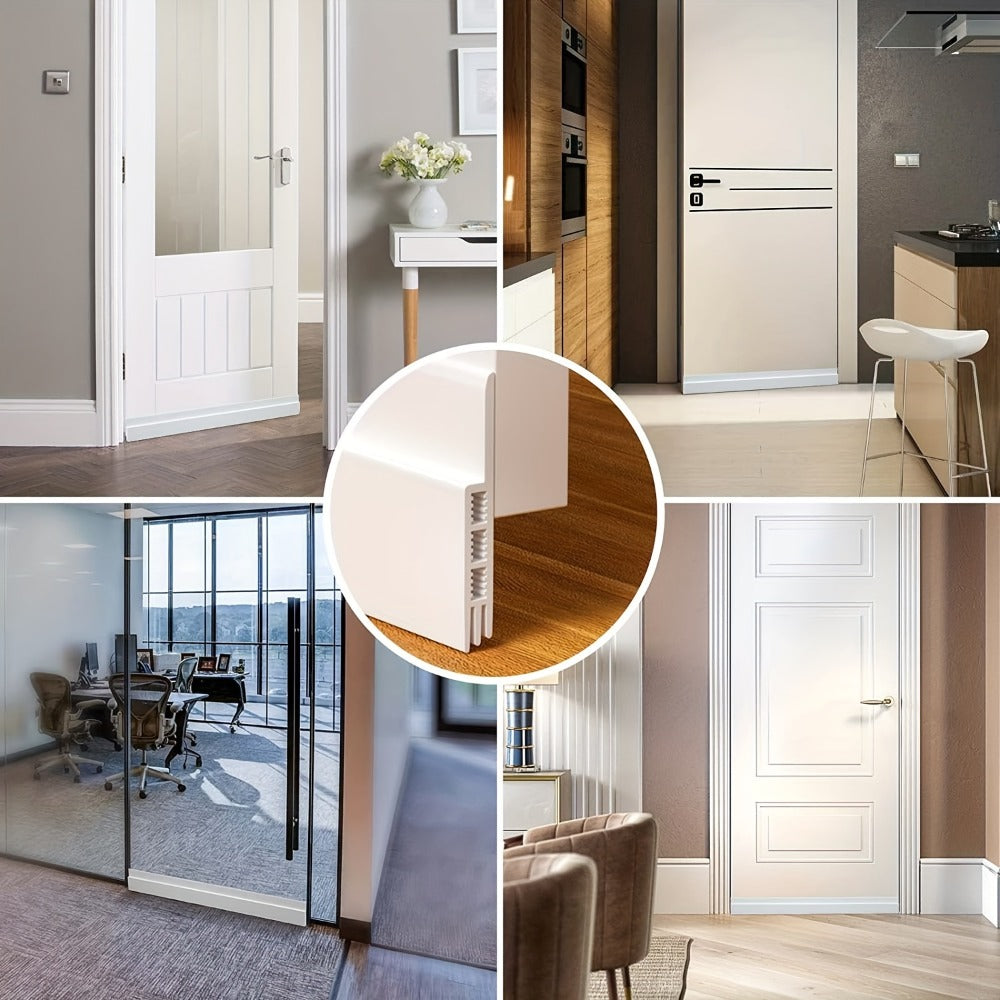 Door Draft Stopper 2pcs Silicone Weather Stripping 37" Under Door Seal Strip with Strong Adhesive – Noise Reduction, Energy Saving, Easy Install for Interior & Exterior Doors, Brow - product image 12