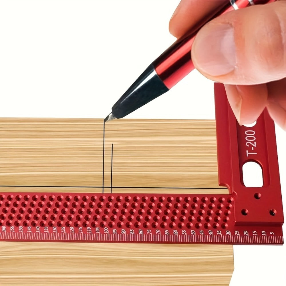 T-Square Marking Gauge 200mm Aluminum Alloy Woodworking Cross Calibration Height Ruler Precision T-Type Layout Tool for Carpentry DIY - product image 6