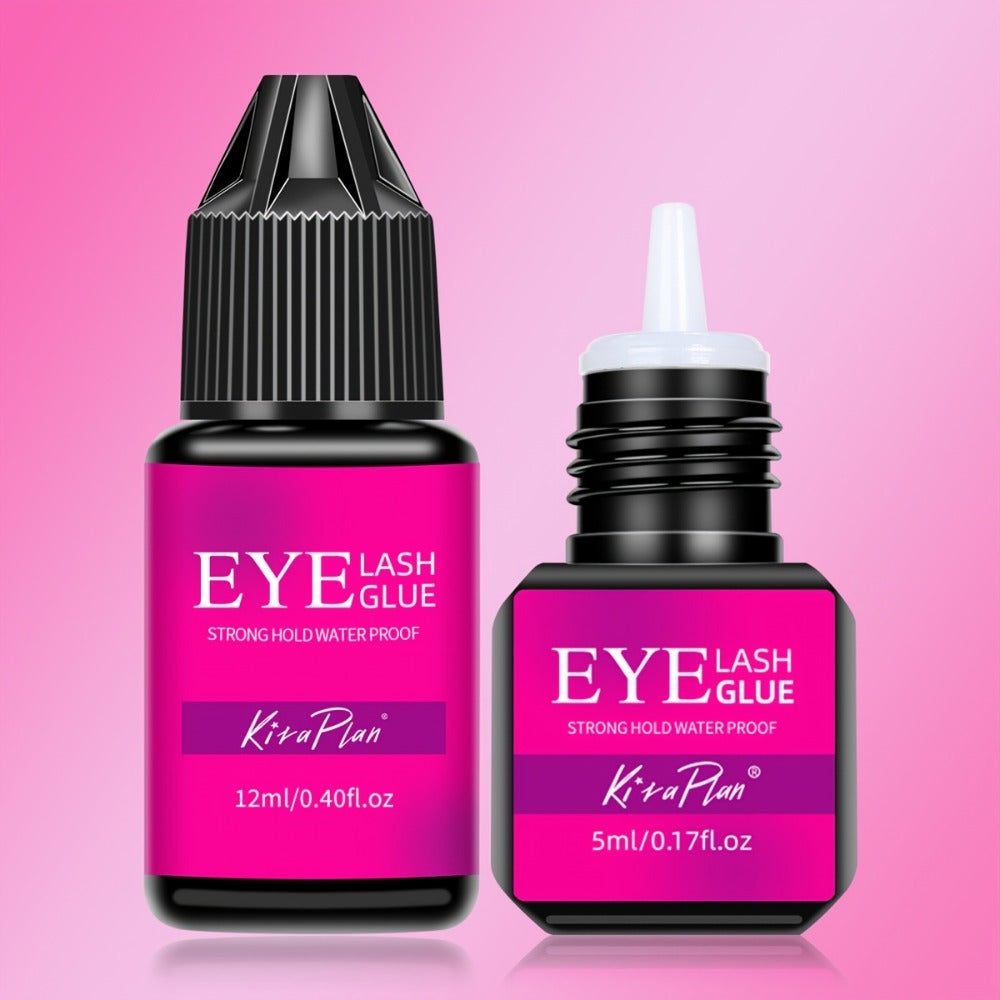 2-Pack Strong Hold Lash Extension Glue — Ultra Fast Dry 0.5–1s, 6–7 Week Retention, Black Eyelash Adhesive for Beginners & DIY Cluster Home Use, 12ml Each - product image 7