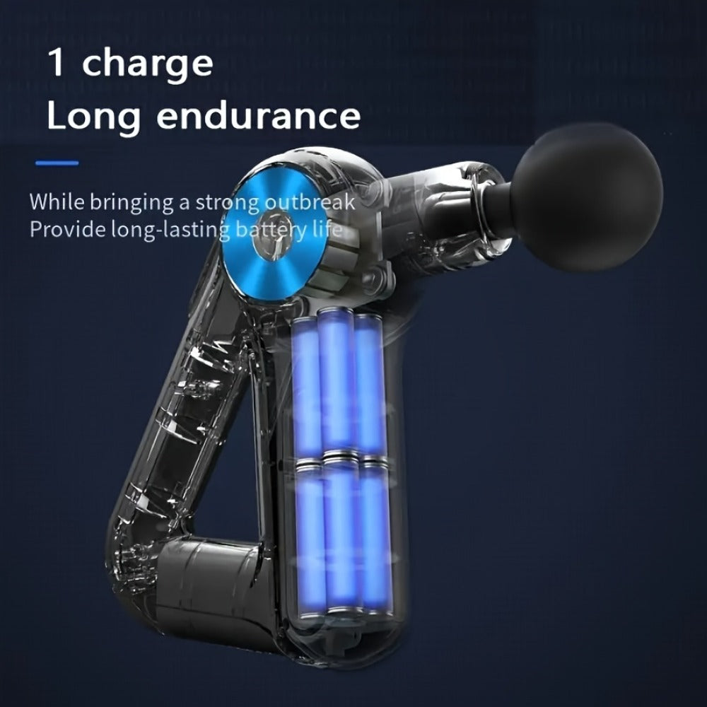 Massage Gun Deep Tissue Percussion Massager Portable | 9 Attachments 9 Speed Settings Muscle Relief Fatigue Recovery Pain Alleviation | Compact Handheld Body Massager for Athletes  - product image