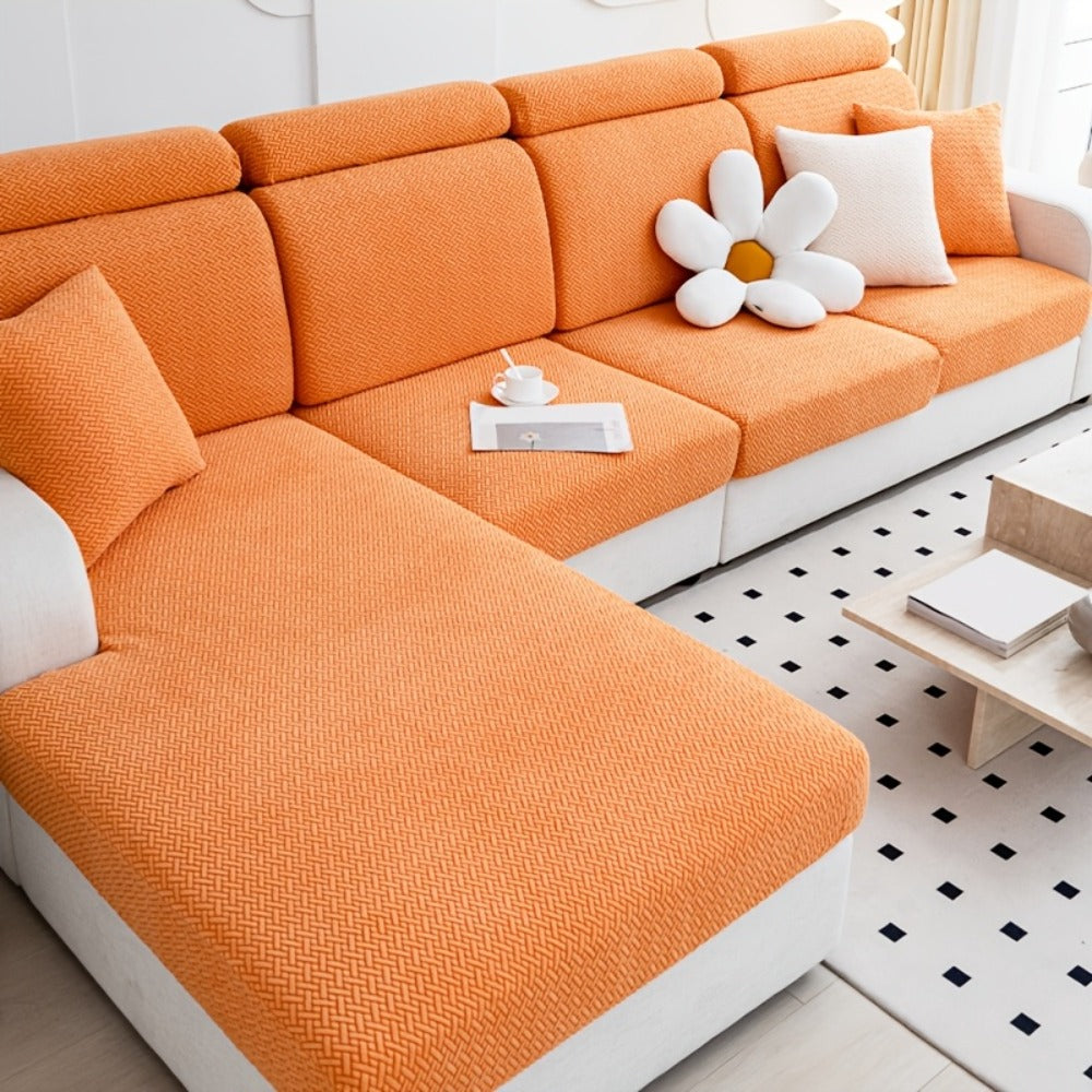 Jacquard Stretch Sofa Cover Non-Slip | Elastic Wear-Resistant Couch Slipcover, Polyester Jacquard Fabric, 1 to 4 Seat Sectional L-Shape, Armrest Backrest, Machine Washable - product image 8