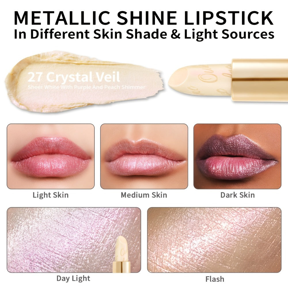 Metallic Lipstick Set 3 Pcs 24-Hour Smudge-Proof Transfer-Resistant Glossy Finish Full Coverage Long Lasting Lip Color Makeup Gift Set for Women 12.9G Each - product image 11