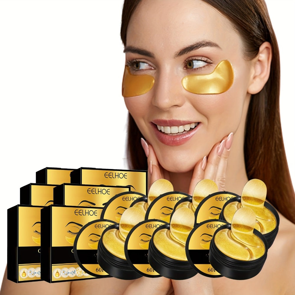 Under Eye Patches 120pcs (2 Boxes) with Hyaluronic Acid, Collagen & Glycerin - Gold Eye Mask for Dark Circles, Puffiness & Fine Lines, Deep Moisturizing Eye Contour Treatment - product image 7