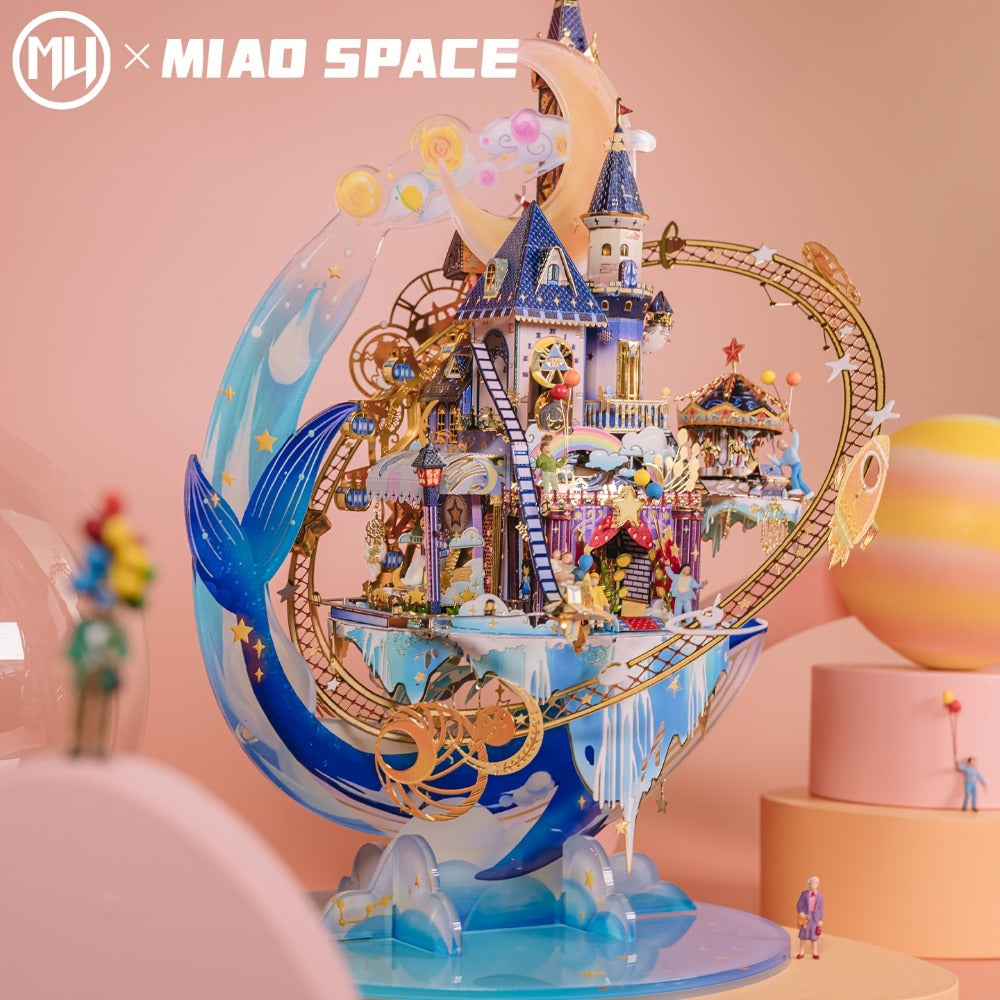 3D Metal Model Kit MU Star Playground | Handcrafted Garden Scene DIY Puzzle for Teens & Adults Ages 14+, Unique Birthday Christmas Valentine's Day Gift for Girlfriend Women Teen Girls