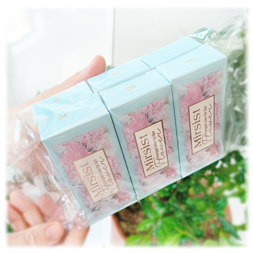 Flower Shaped pH Lip Balm Set 6pcs Individually Wrapped — Color Changing Transparent to Pink Tint, 6 Flavors Deep Moisturizing, Cute Floral Design Beauty Gift for Women Girls & Tee - product image 18