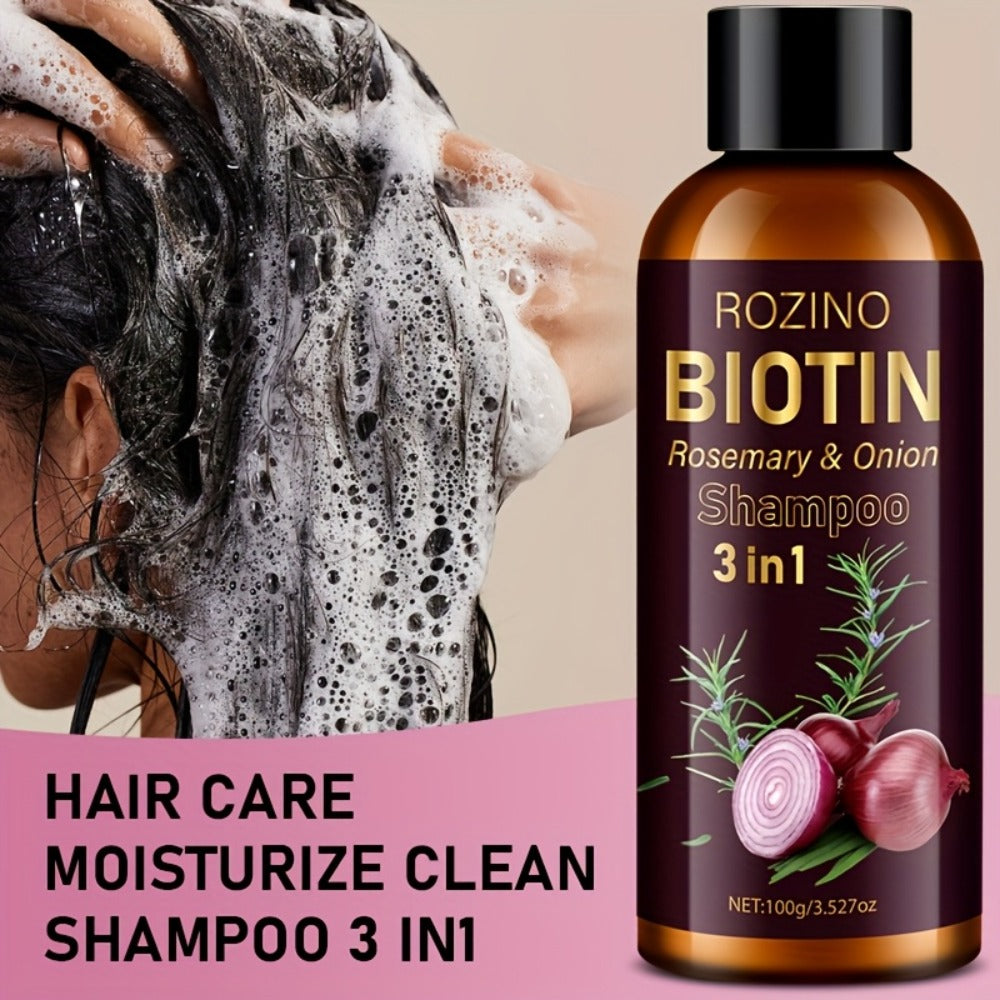 Onion Rosemary Biotin 3-in-1 Shampoo Bar for Hair Growth & Damaged Hair Repair - Scalp Cleansing Strengthening Nourishing Solid Shampoo Bar for Women All Hair Types 100g - product image 6