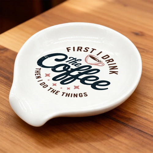 Ceramic Spoon Rest Funny Coffee Quote – "A Cup of No Return" Ceramic Utensil Holder for Coffee & Tea Spoons, Cute Spoon Holder for Kitchen Counter, Cafe Decor, Perfect Coffee Lover - product image 2
