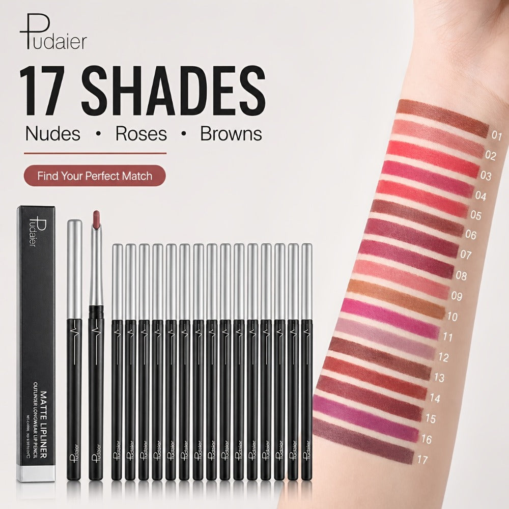 Precise Lip Liner Pencil 11 Shades Matte Waterproof Non-Fading Smooth Glide Long-Lasting All Day Wear Lip Outliner for Fuller Lips All Skin Tones Women Makeup Gift - product image 16