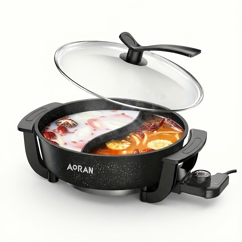 Mandarin Duck Hot Pot Electric – Large Capacity Non-Stick Divided Hot Pot for Steaming, Boiling, Frying & Stewing, Quick Heating, US Plug, Perfect for Family Hot Pot Night - product image 10