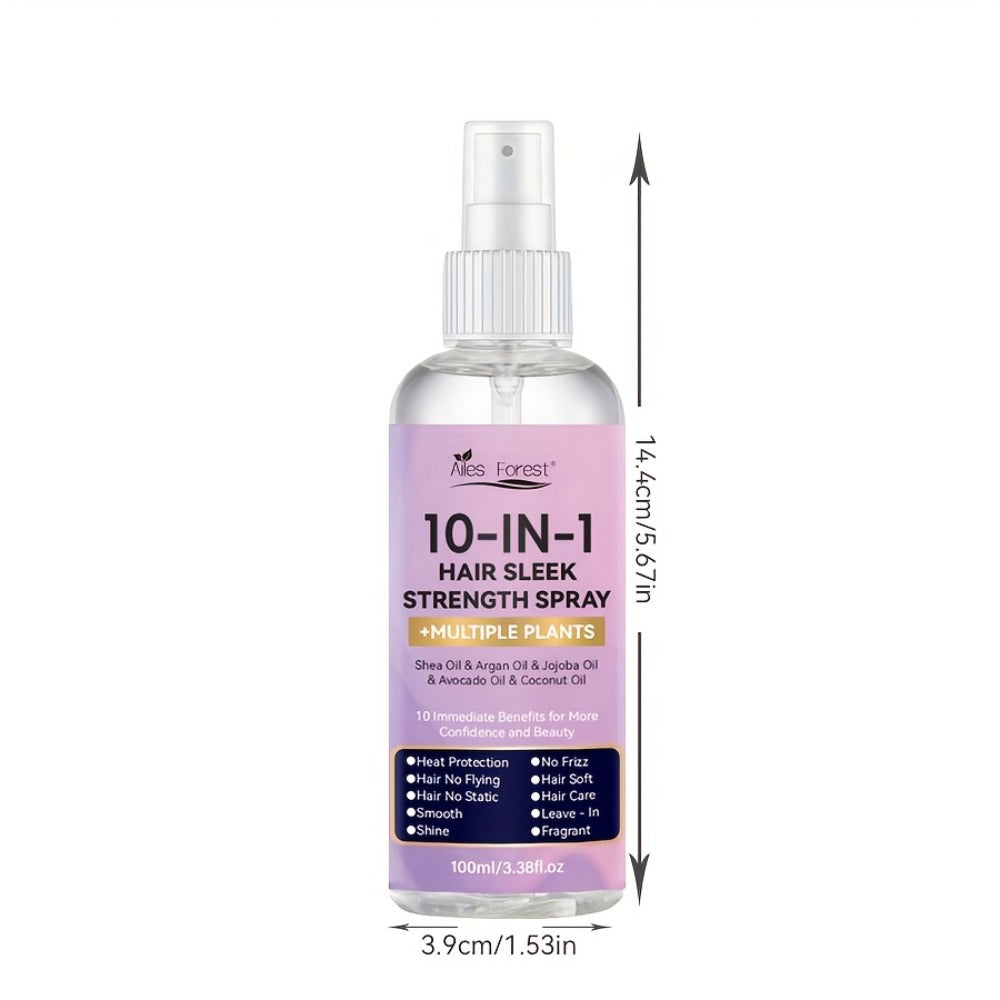 Leave-In Conditioner Spray 10-in-1 No-Rinse 100ml — Fragrance-Free Anti-Frizz Detangling Heat Protection, Plant-Based Formula for Dry Damaged & Color-Treated Hair, All Hair Types,  - product image 4