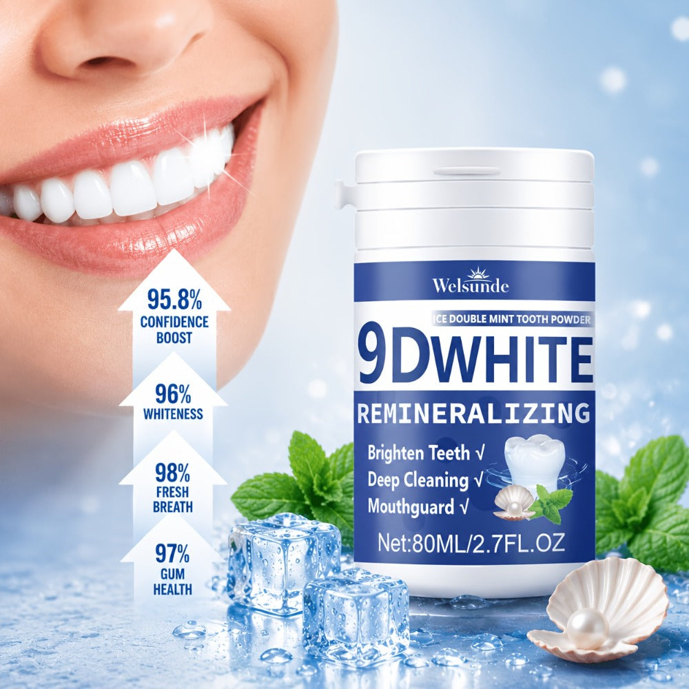 Hydroxyapatite Tooth Powder 2-Pack Remineralizing Fluoride-Free Deep Cleaning Whitening Mint Toothpowder for Sensitive Teeth Enamel Repair Daily Oral Care Gift - product image 2