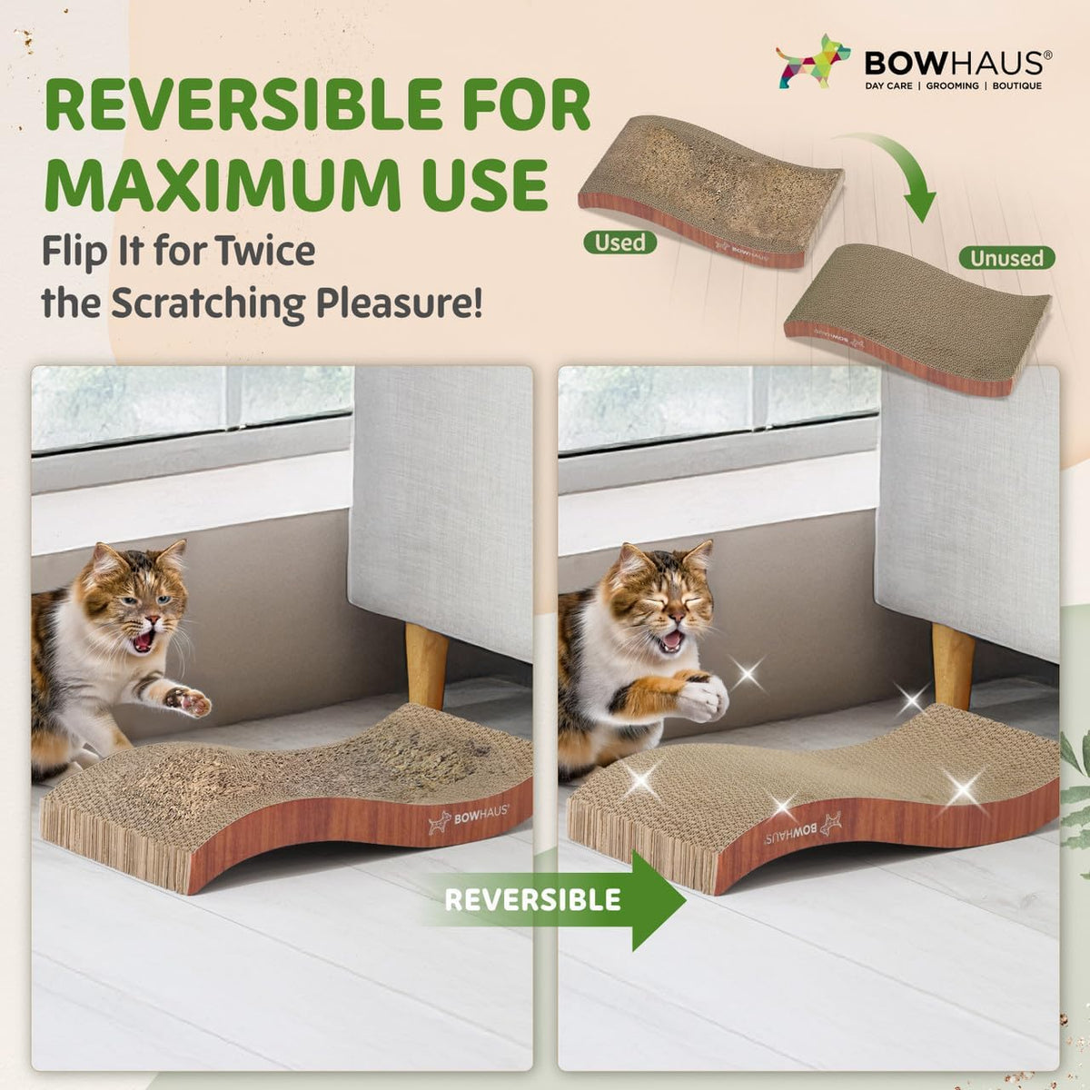 Cat Scratcher Lounger Reversible – Large Cardboard Cat Scratching Pad & Board for Indoor Cats, 5-Layer Durable Construction, Double-Sided Scratch Surface - product image 6