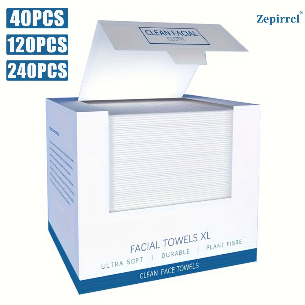 Extra Large Disposable Facial Cleansing Tissues 26×30cm – Thickened Ultra-Soft Cotton Wipes for Face Washing & Makeup Removal, Gentle for All Skin Types, 40/120/240 Pcs - product image