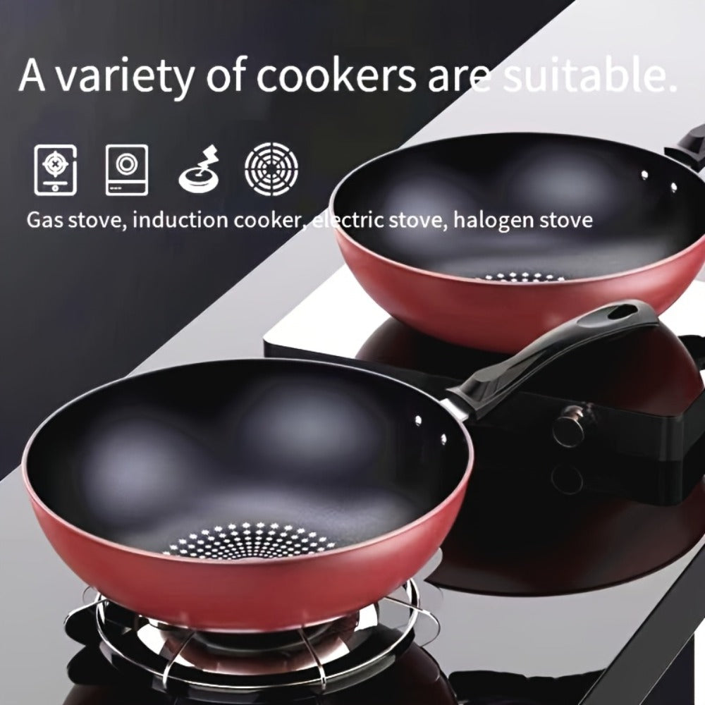 German Diamond Non-Stick Stir Fry Pan - Rice Stone Coating Smokeless Flat Bottom Wok for Induction Cooker Gas Stove, Multi-Purpose Household Frying Pan - product image 10