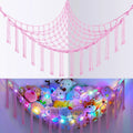 Stuffed Animal Storage Hammock with Lights Corner Hanging Toy Net Organizer for Nursery Bedroom Kids Room Decor Plush Toy Holder Christmas Halloween Easter Gift - product image 19