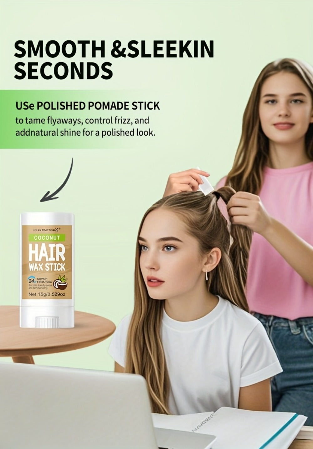 Hair Wax Stick 5 Pack Flyaway Control Edge Control with Jojoba Oil – Fragrance Free Non-Greasy Strong Hold Slick Back Styling Wax for Women Men All Hair Types - product image 13