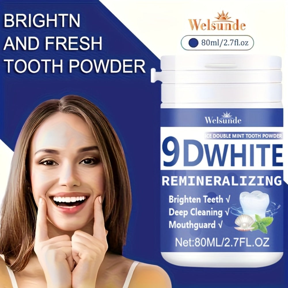 Hydroxyapatite Tooth Powder 3-Pack Remineralizing Whitening Deep Cleaning Mint Fresh Breath Enamel Repair Oral Care for Men Women 80ml Each Bottle - product image 8