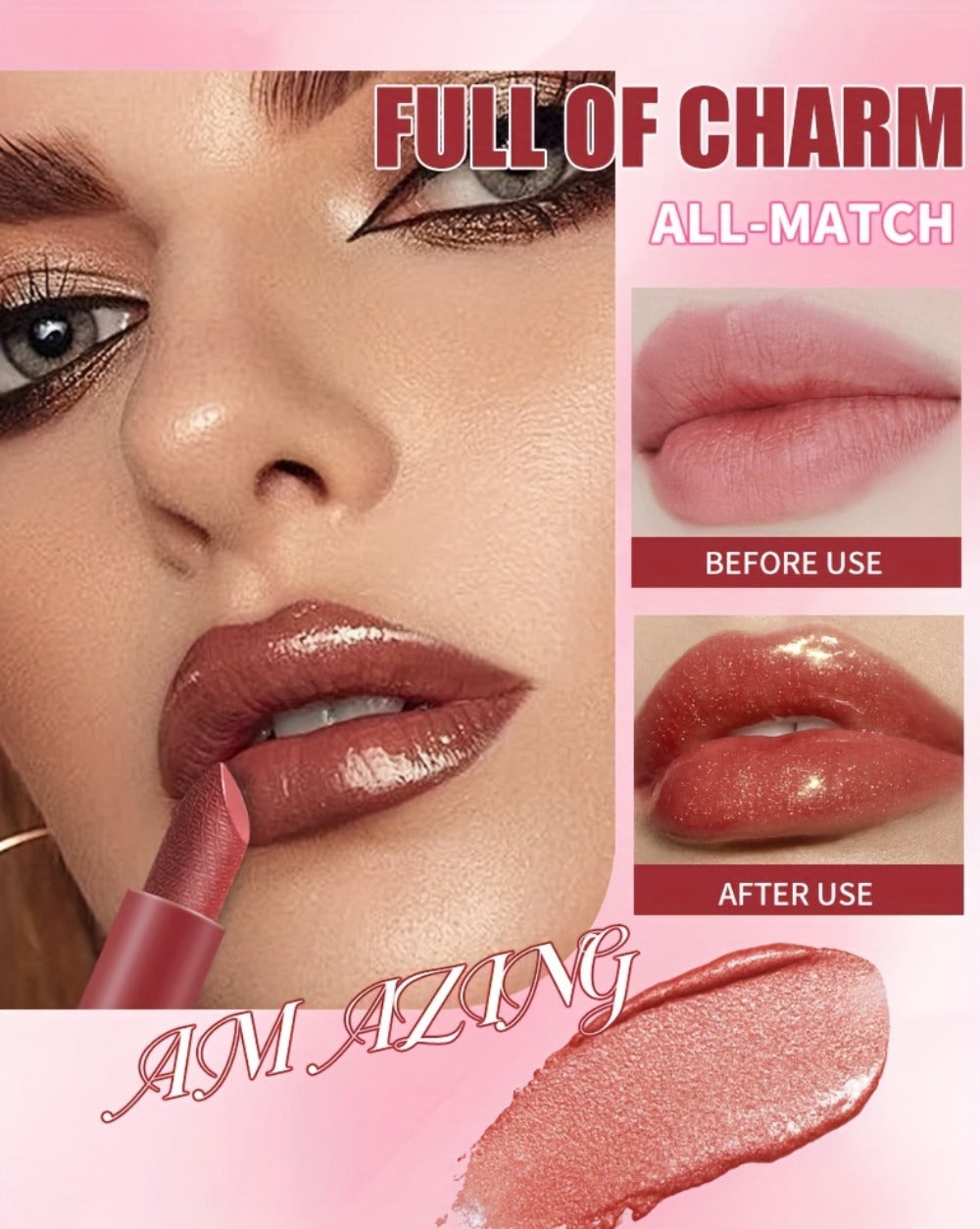 Glossy Shimmer Lipstick Gift Box Set 6PCS – Water-Resistant Long-Lasting Shimmering Lip Color in Assorted Shades, Buildable Pigment Luminous Finish Lipstick Collection for Women Al - product image 12