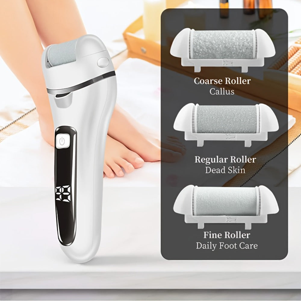 Electric Pedicure Foot File 10-in-1 Kit – Rechargeable with Digital Display, 3 Roller Heads, Dead Skin & Hard Skin Remover for Men & Women - product image 14