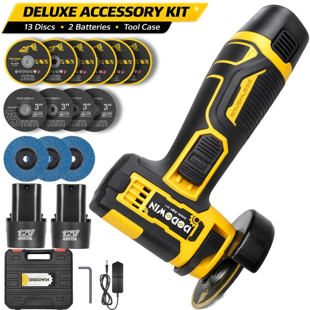 Mini Cordless Angle Grinder 19500RPM – Electric Grinding Polishing Tool for Metal Wood Stone Concrete | Lithium Power Grinder with Battery Options - product image 3