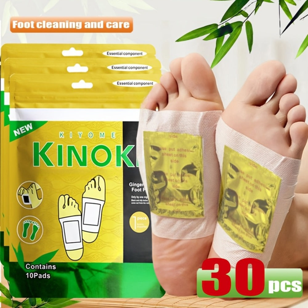 Detox Foot Patches with Bamboo Vinegar Ginger & Lavender — Natural Plant Formula Deep Cleansing Overnight Foot Pads, Moisturizing Soothing Foot Care for Tired Aching Feet, Home Spa - product image 2