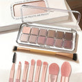 Eyeshadow Palette 12 Colors with Brush 2-in-1 Eyeshadow & Blush – Shimmer Glitter Matte Pearlescent Shades, Waterproof Long-Lasting Light Pink Series, Travel Size Eye Makeup for Wo - product image 10