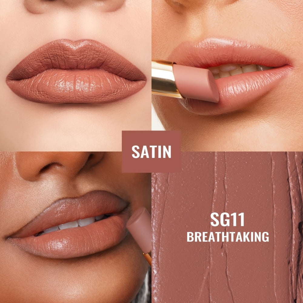Oulac Nude Satin Lipstick Set 12g Each – Lightweight Moisturizing Full Coverage Cream-to-Satin Formula, Skin-Flattering Nude Lip Color Gift-Ready for Women All Skin Tones (LT-SG Nu - product image 9