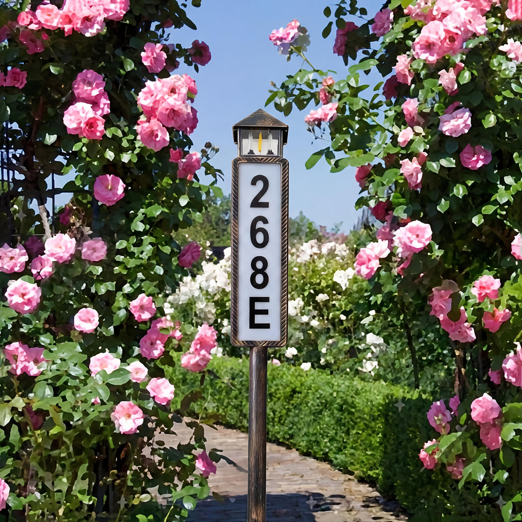 Solar Luminous House Number Sign, 3 Modes LED Lighted Address Board, Clear Visibility at Night, Suitable for Courtyards, Residences, and Apartments, Easy - product image 8