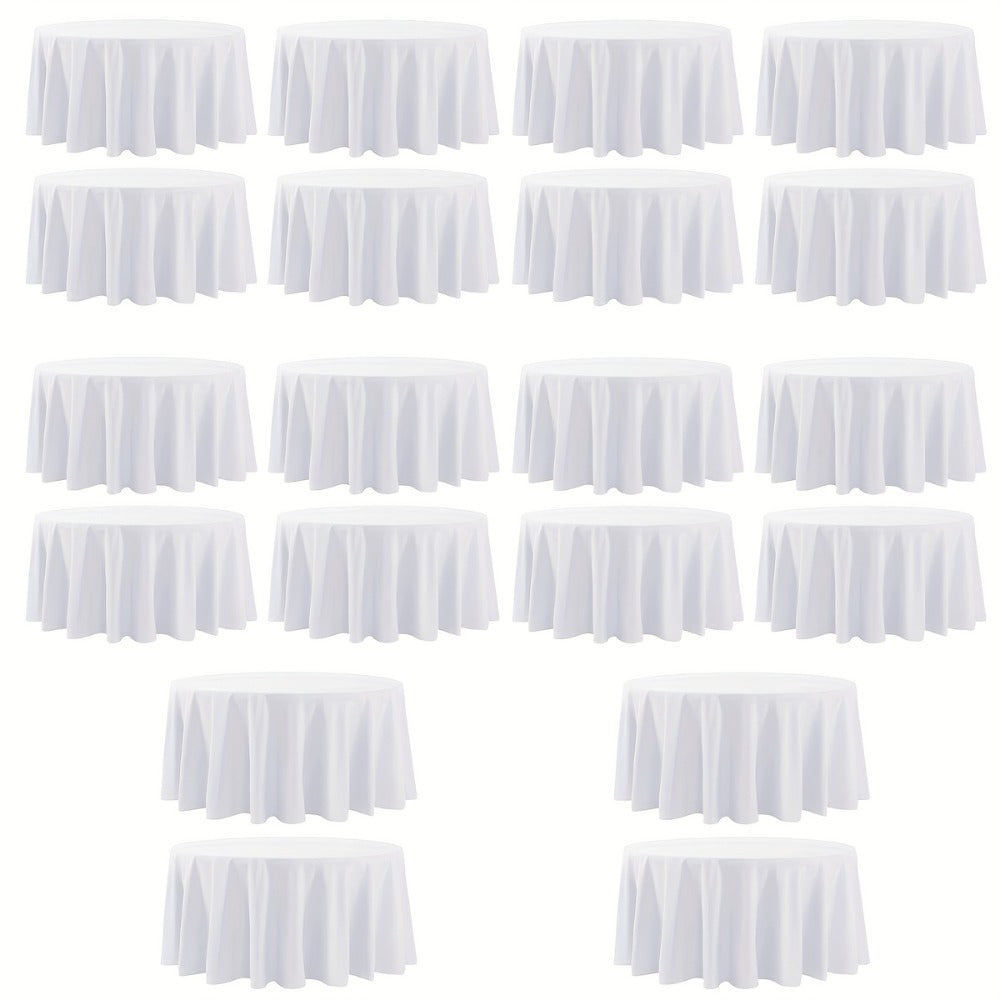 120 Inch Round Tablecloth Bulk Pack – Wrinkle-Free Table Cover for Wedding, Party, Christmas & Halloween, Black or White (6/12/18 Pack) - product image 2