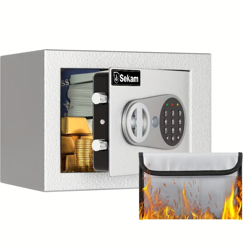 Heavy Duty Steel Safe With Cash Bag Without Cash Bag Home Safety Safe Equipped With A Combination Lock and Key Lock Suitable For Storing Cash Documents and - product image 27