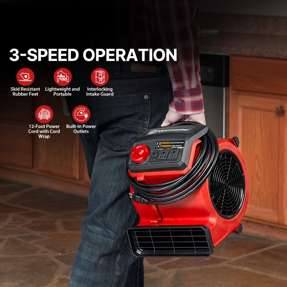 Air Mover Floor Dryer 550 CFM Portable Carpet Blower Fan for Water Damage Restoration Drying Cooling Floors Carpets Walls Remote Control and Manual Options - product image 2