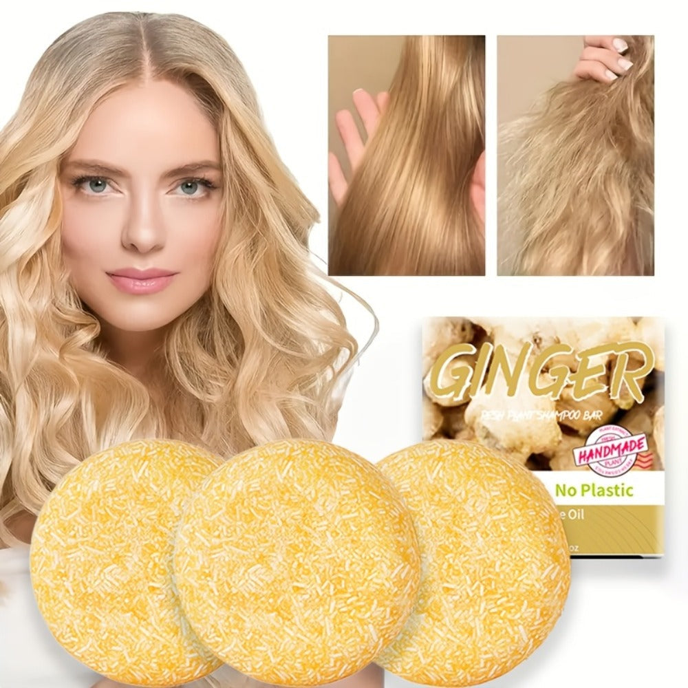 Ginger Shampoo Bar 3pcs × 60g — Natural Handmade Solid Shampoo Bar, Sulfate-Free, Paraben-Free & Vegan | Scalp Stimulating Ginger Formula for Hair Growth | All Hair Types | Unisex  - product image 11