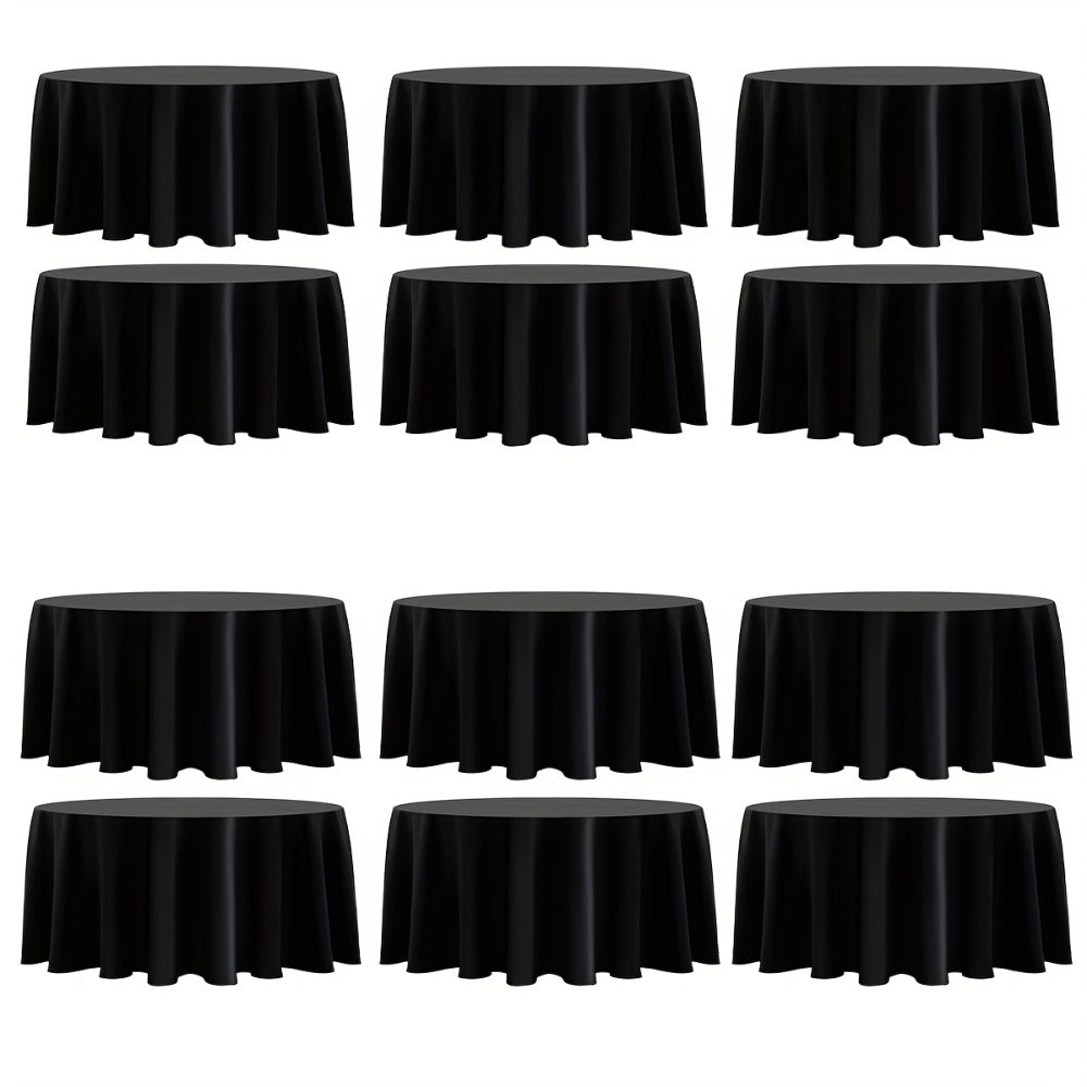 120 Inch Round Tablecloth Bulk Pack – Wrinkle-Free Table Cover for Wedding, Party, Christmas & Halloween, Black or White (6/12/18 Pack) - product image 7