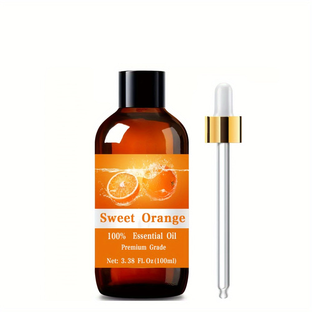 Sweet Orange Essential Oil 100ml — Pure Citrus Aromatherapy Oil for Diffuser, Massage, Hair Care & Skin Moisturizing, Uplifting Scent Gift for Women and Men - product image 3