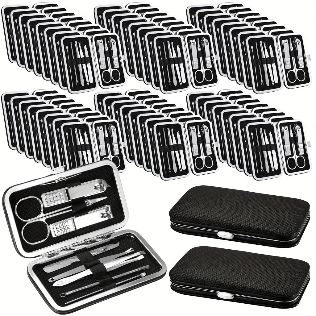 Bulk Nail Clipper Set 50 Pack 8-in-1 Stainless Steel Manicure Pedicure Kit with Portable Travel Case – Professional Grooming Tools Gift Set for Men Women Family Corporate Employees - product image 6
