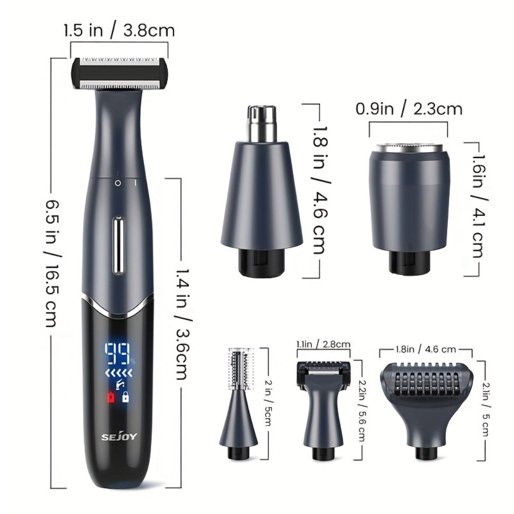 Bikini Trimmer Electric Razor for Women & Men 6-in-1 Hair Remover Kit Face Eyebrow Nose Arms Legs Pubic Wet Dry Painless Shaver Grooming Set - product image 5