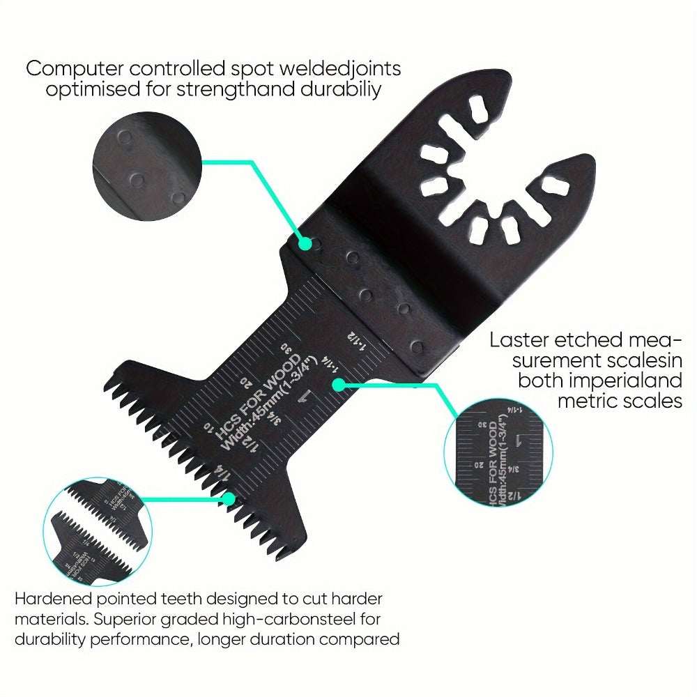 115pcs Oscillating Saw Blades Set with Sandpaper – Multitool Blades for Wood Metal Plastic, Universal Fit for Major Brands, Complete DIY & Pro Cutting Kit - product image 7