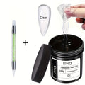 Poly Nail Extension Gel Clear 100g 2-Piece Set – Non-Stick Odorless Soak-Off LED Gel for 3D Nail Sculpture, Rhinestone Adhesive & Nail Art, Beginner & Salon Nail Extension Kit - product image 10