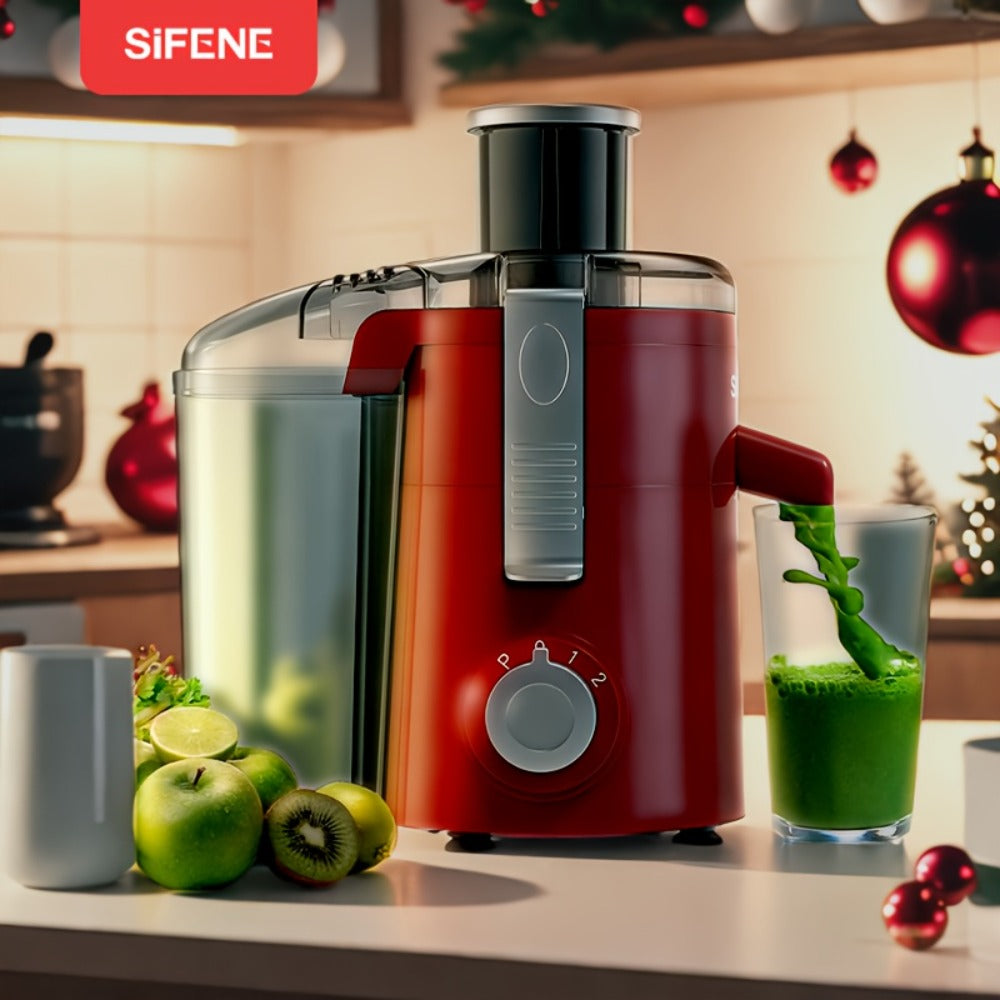Centrifugal Juicer Wide Feed Chute - 2-Speed Juice Extractor for Fruits & Vegetables, Fast Juicing Machine, Easy to Clean, Compact Design for Home Kitchen, Red - product image